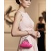 Evening Bags Wholesale - Fuchsia Vintage-Inspired Pear-shape Metal Frame w/ Ring Wristlet Evening Bag - BG-561MFU